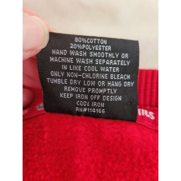 Ohio State Buckeyes Crewneck Sweatshirt Red XL Cotton blnd Embroidered Colosseum - Picture 4 of 7